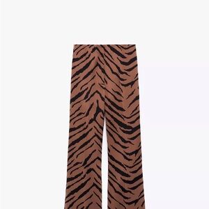 Zara Brown and Black Zebra Print Pants